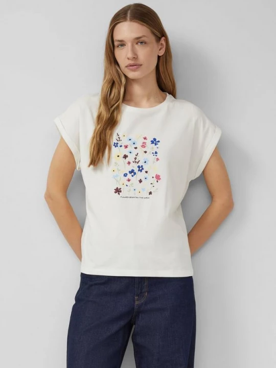 Foto van product Relaxed T-shirt met print op voorzijde s.Oliver crème