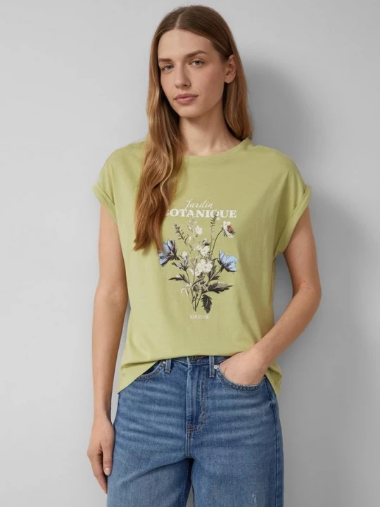 Foto van product Relaxed T-shirt met print op voorzijde s.Oliver groen