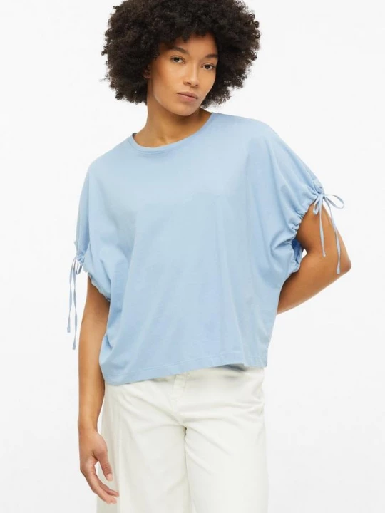 Foto van product Relaxed T-shirt met verstelbare mouwen s.Oliver blauw