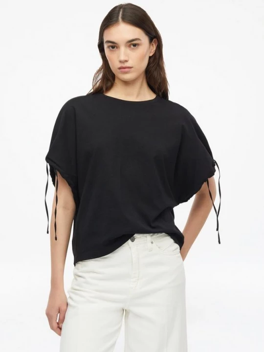 Foto van product Relaxed T-shirt met verstelbare mouwen s.Oliver zwart