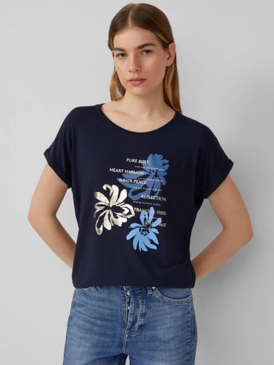 Foto van product Relaxed T-shirt van viscosemix s.Oliver blauw