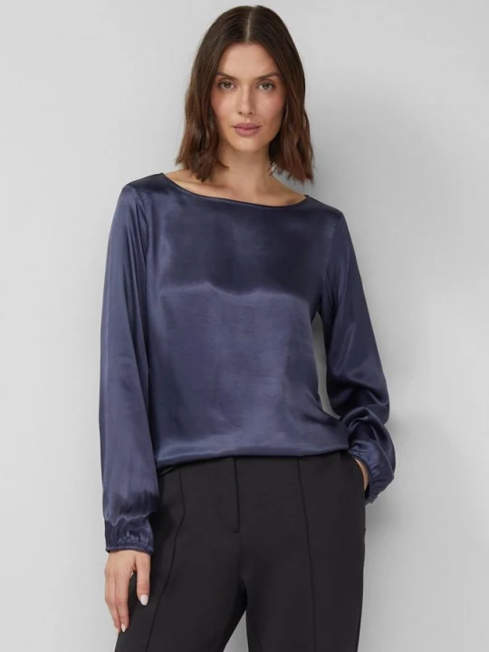 Foto van product Relaxed vallend blouseshirt met boothals s.Oliver blauw