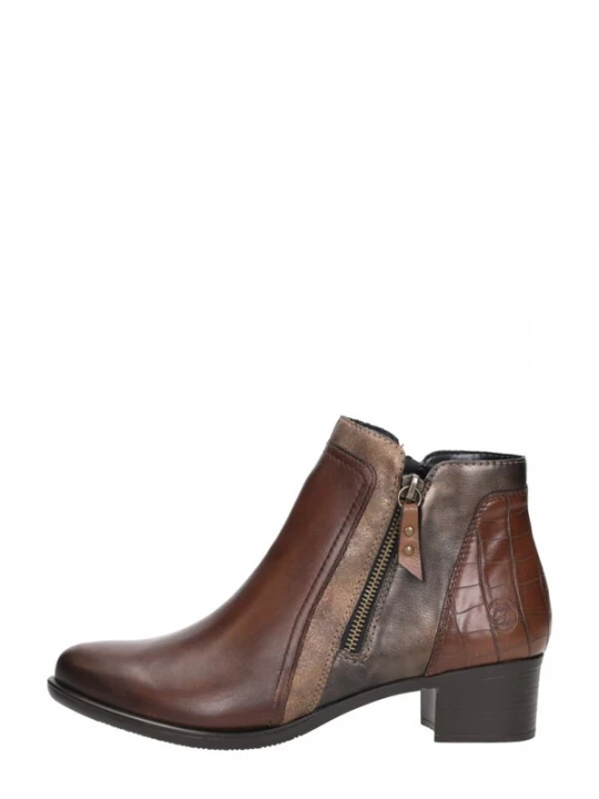 Foto van product REMONTE Boots 'Enkellaarsjes Hak' cognac