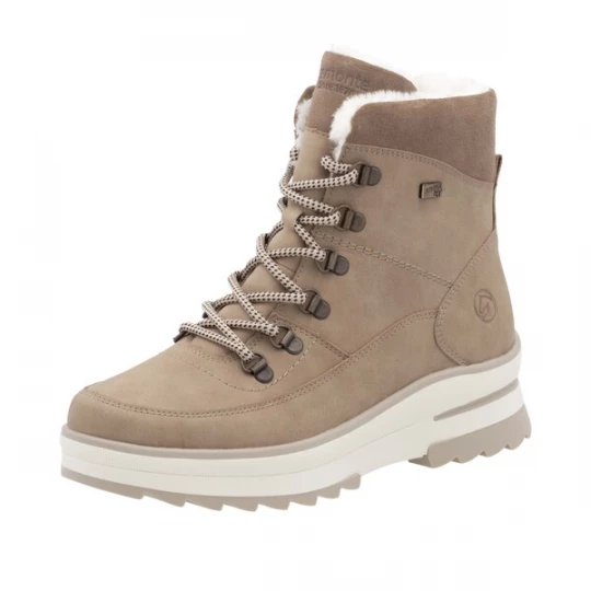Foto van product REMONTE Veterlaarzen beige / camel / lichtbruin