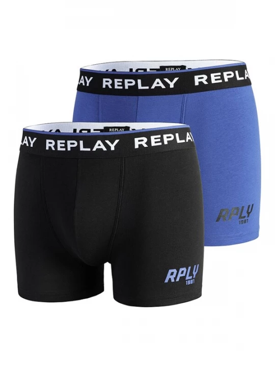 Foto van product REPLAY Boxershorts blauw / zwart / wit
