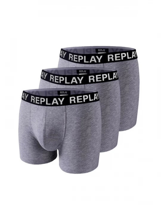 Foto van product REPLAY Boxershorts grijs gemêleerd / zwart / wit