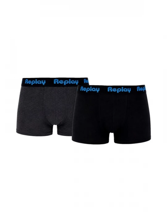 Foto van product REPLAY Boxershorts hemelsblauw / blauw gemêleerd / zwart