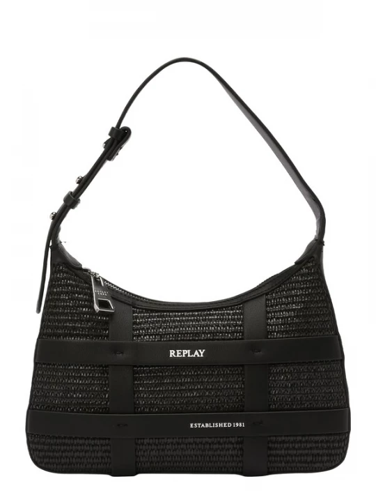 Foto van product REPLAY Schoudertas zwart / wit