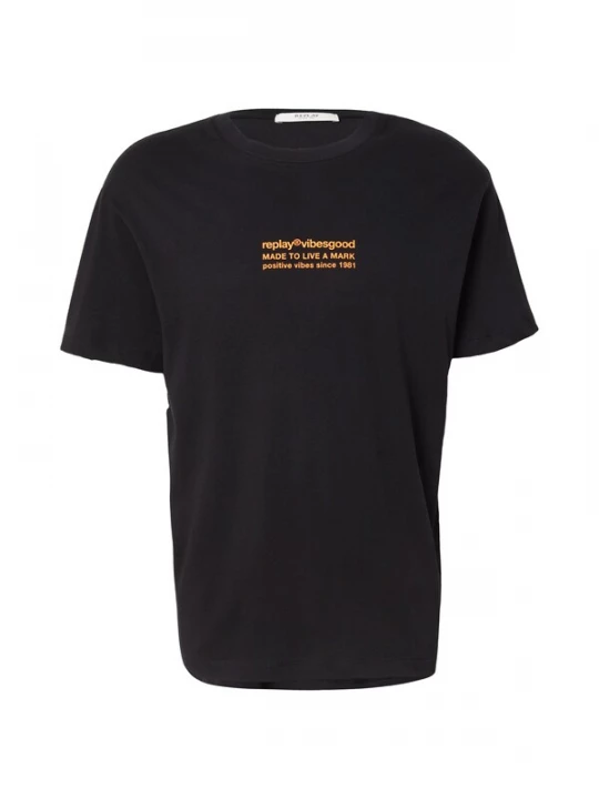 Foto van product REPLAY Shirt abrikoos / zwart