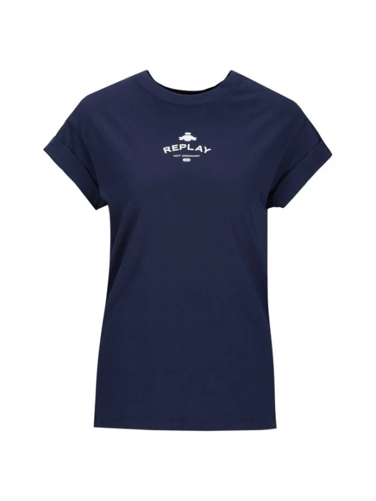 Foto van product REPLAY Shirt donkerblauw / wit