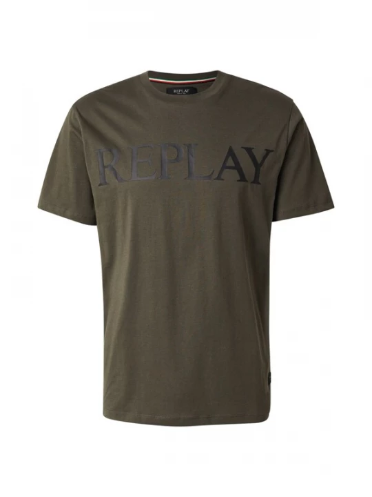 Foto van product REPLAY Shirt olijfgroen / zwart