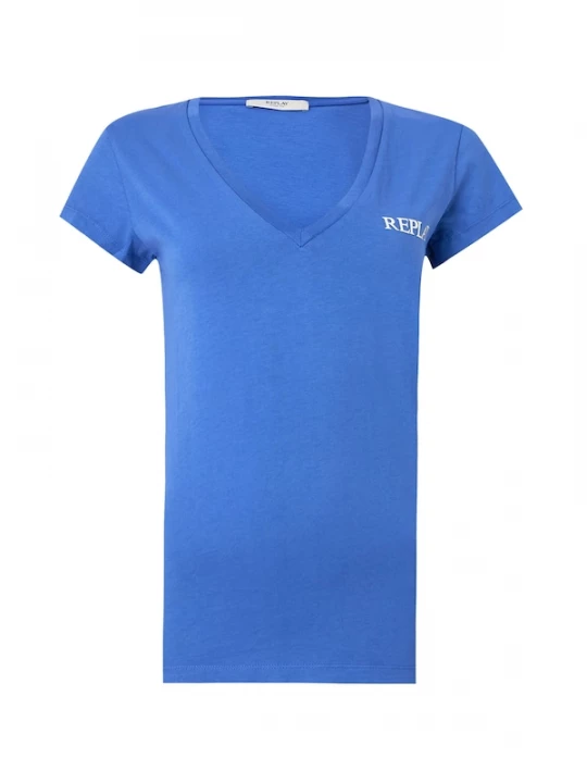 Foto van product REPLAY Shirt royal blue / koningsblauw / wit