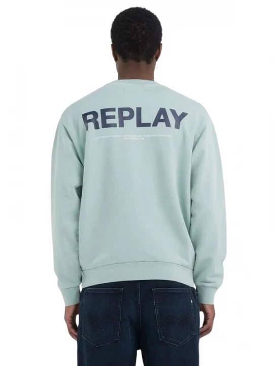 Foto van product REPLAY Sweatshirt navy / mintgroen / wit