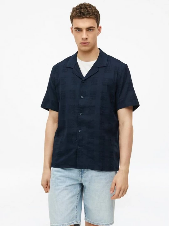Foto van product Resort fit: shirt met gestructureerde strepen s.Oliver blauw