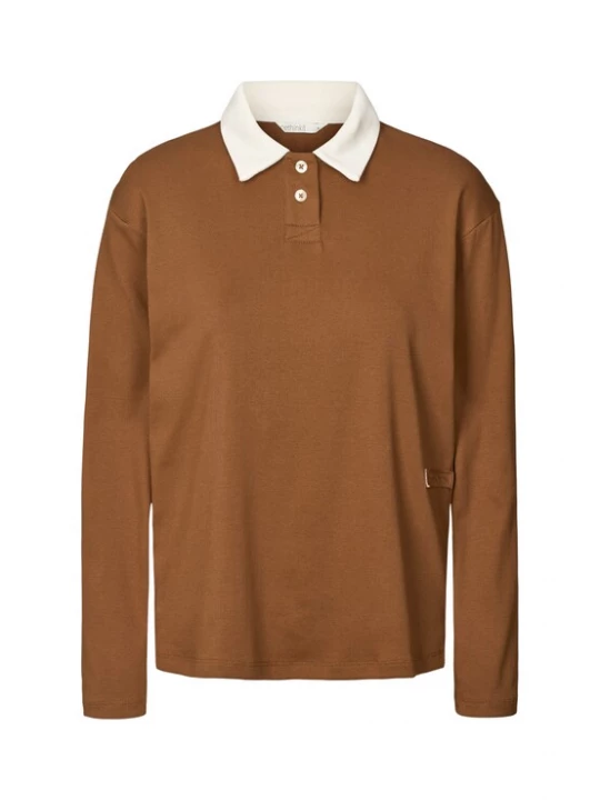 Foto van product rethinkit studios Shirt 'Elevate' bruin / wit