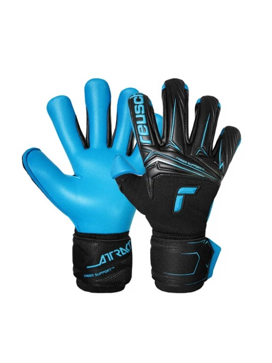 Foto van product REUSCH Sporthandschoenen 'Attrakt Aqua Finger Support' blauw / zwart