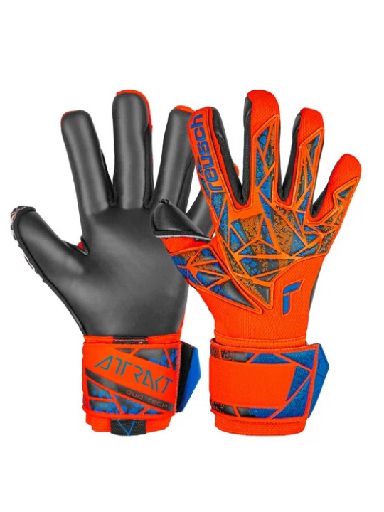 Foto van product REUSCH Sporthandschoenen 'Attrakt Duo' donkerblauw / oranje / zwart
