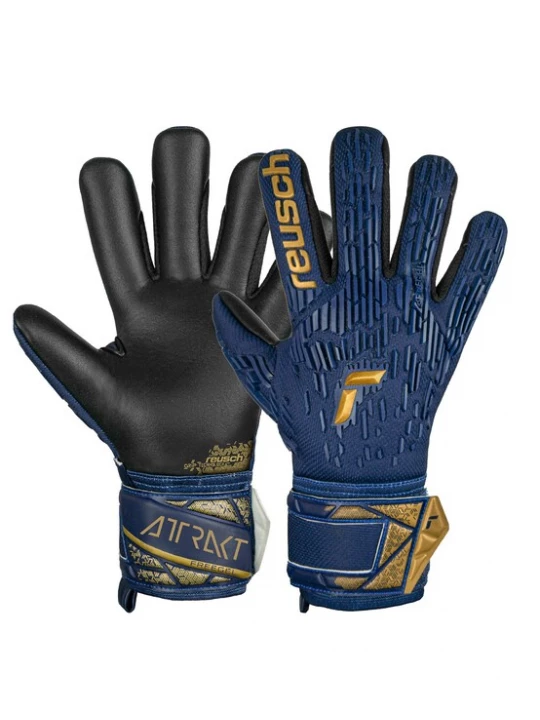 Foto van product REUSCH Sporthandschoenen 'Attrakt Freegel' donkerblauw / mosterd / zwart