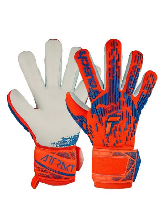 Foto van product REUSCH Sporthandschoenen 'Attrakt Freegel' enziaan / neonoranje / offwhite