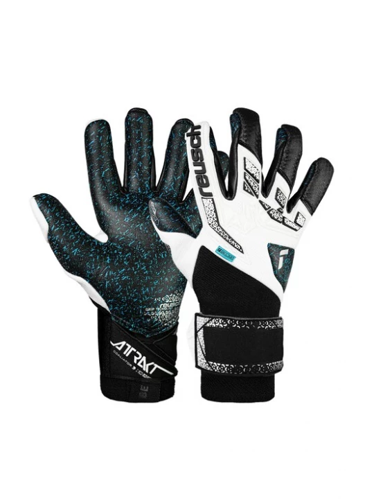 Foto van product REUSCH Sporthandschoenen 'Attrakt Freegel Fusion Goaliator' zwart / zilver / wit