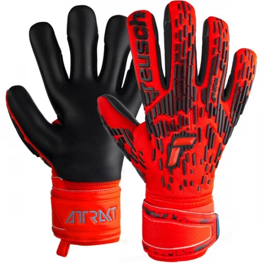 Foto van product REUSCH Sporthandschoenen 'Attrakt Freegel Silver' vuurrood / zwart