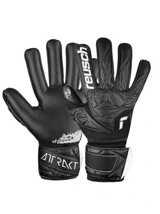 Foto van product REUSCH Sporthandschoenen 'Attrakt Gold NC Finger Support' zwart / wit