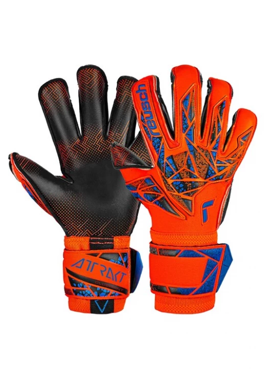Foto van product REUSCH Sporthandschoenen 'Attrakt Gold X Evolution GluePrint' oranje / zwart