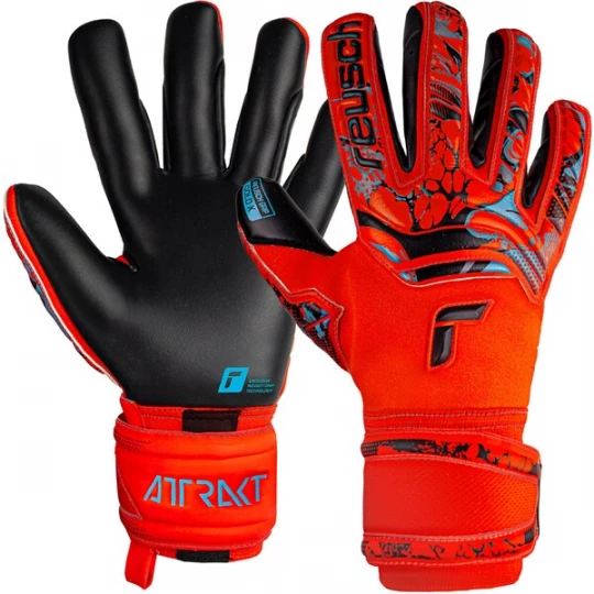 Foto van product REUSCH Sporthandschoenen 'Attrakt Gold X' lichtblauw / oranje / zwart