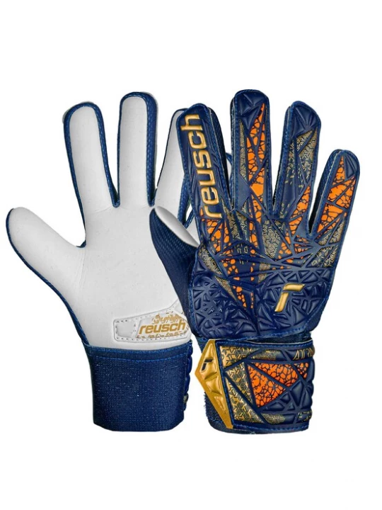 Foto van product REUSCH Sporthandschoenen 'Attrakt Starter Grip' blauw / goud