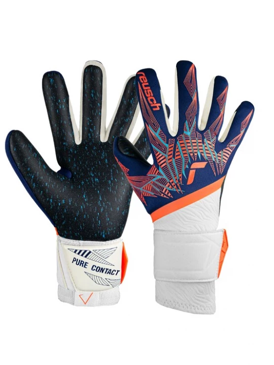 Foto van product REUSCH Sporthandschoenen 'Pure Contact Fusion' blauw / oranje / zwart / wit