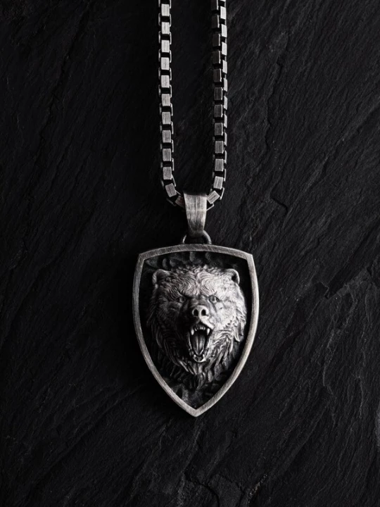 Foto van product REYTEL Hangers 'BEARS ROAR' zilver
