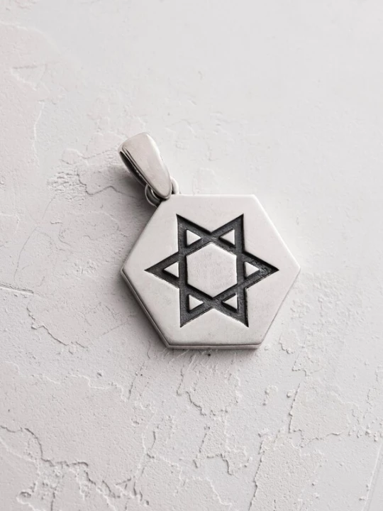 Foto van product REYTEL Hangers 'GWIAZDA DAWIDA' zilver