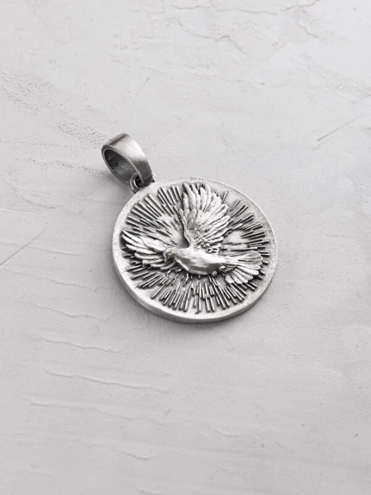 Foto van product REYTEL Hangers 'HOLY SPIRIT DOVE' zilver