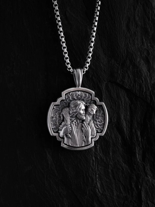 Foto van product REYTEL Hangers 'JESUS SHEPHERD' zilver