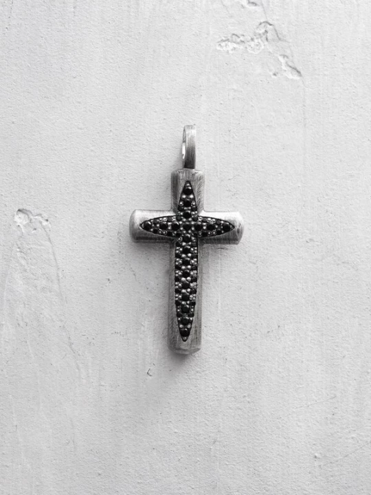 Foto van product REYTEL Hangers 'SKINA. BLACK STONES' zilver