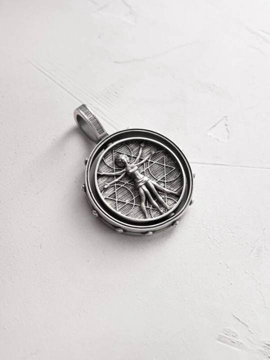 Foto van product REYTEL Hangers 'VITRUVIAN MAN (Da Vinci)' zilver