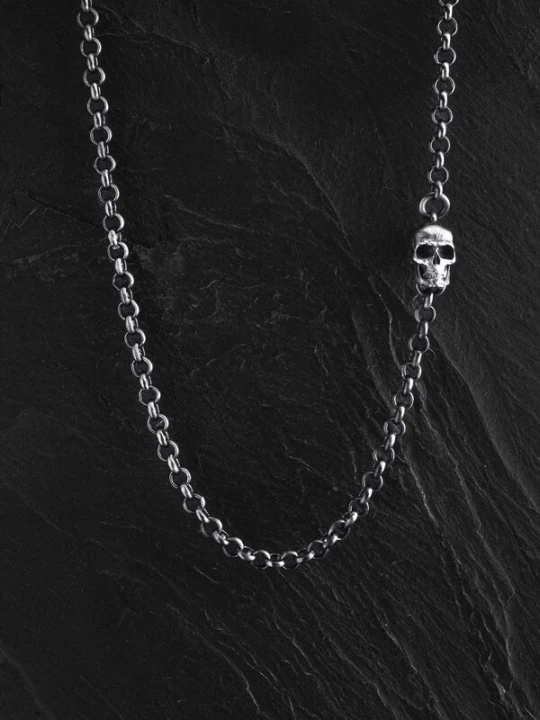 Foto van product REYTEL Ketting 'SKULL' zilver