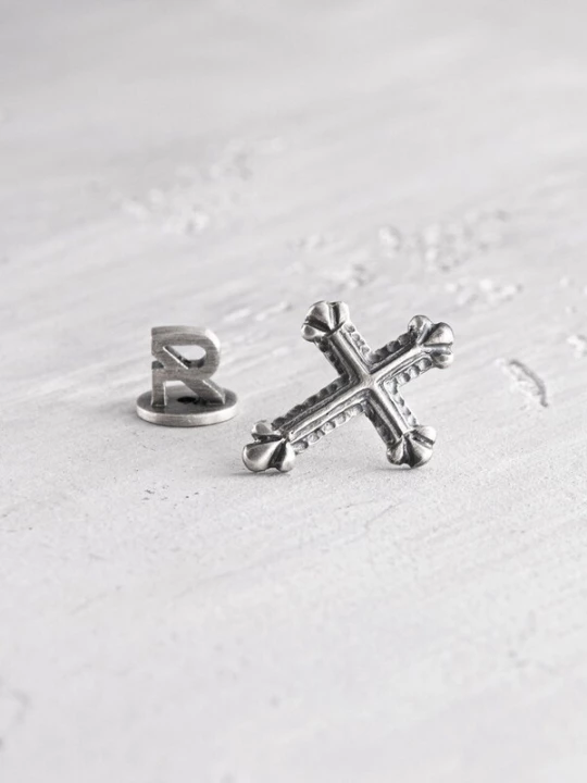 Foto van product REYTEL Oorbel 'CHROME CROS' zilver