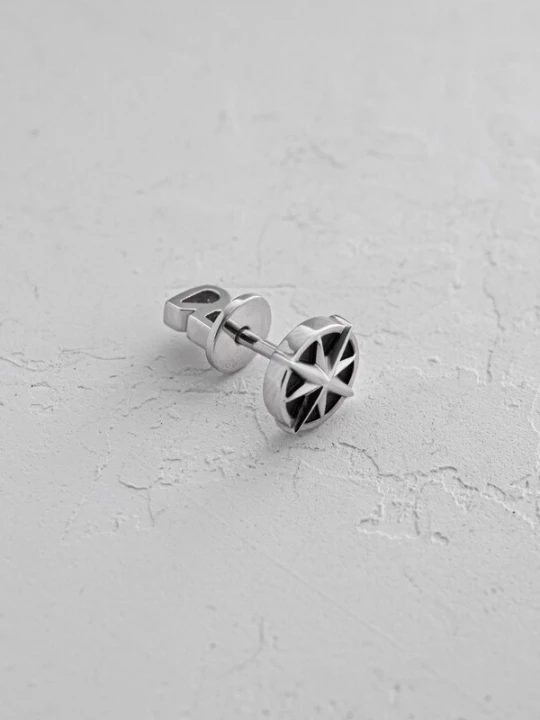Foto van product REYTEL Oorbel 'COMPASS' zilver