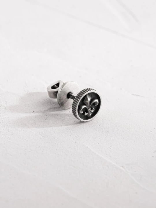 Foto van product REYTEL Oorbel 'FLEUR DE LIS' zilver