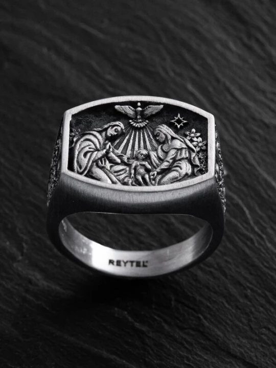 Foto van product REYTEL Ring 'BABY JESUS NATIVITY' zilver