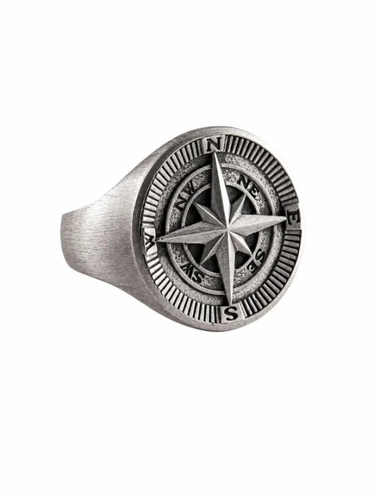 Foto van product REYTEL Ring 'Compass Polar Star' zilver
