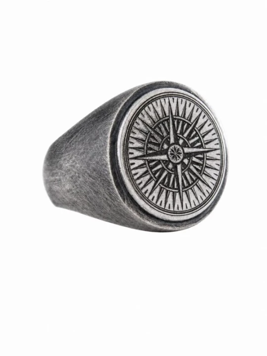 Foto van product REYTEL Ring 'COMPASS ROSE' zilver