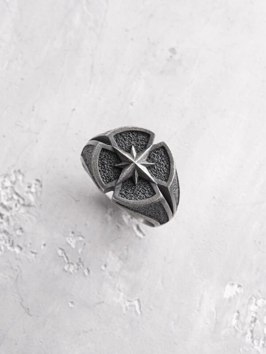 Foto van product REYTEL Ring 'COMPASS' zilver