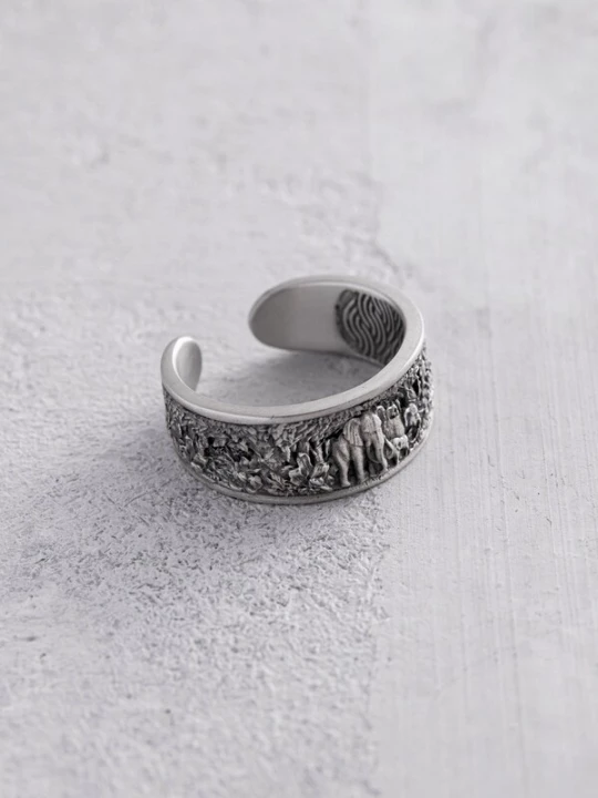 Foto van product REYTEL Ring 'FAMILY OF ELEPHANTS' zilver