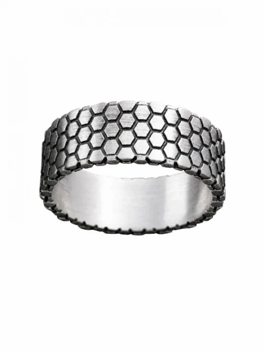 Foto van product REYTEL Ring 'HONEYCOMB' zilver