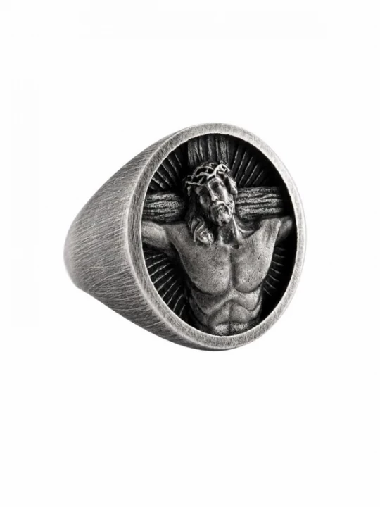 Foto van product REYTEL Ring 'Jesus Christ Sacrifice' zilver