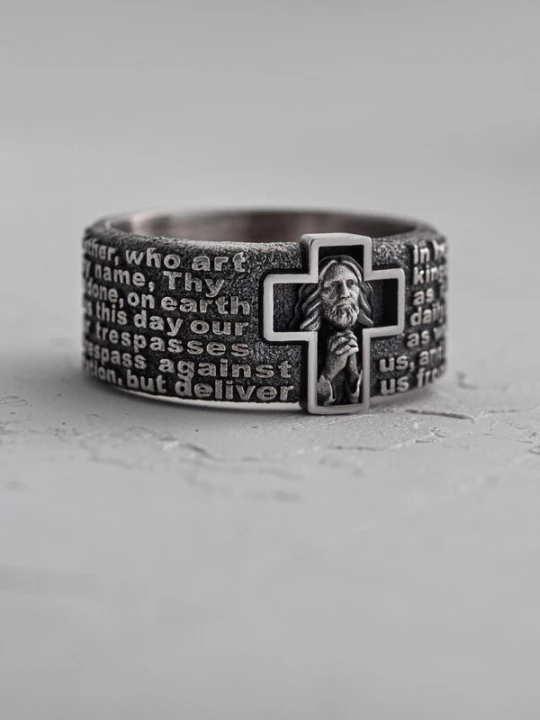 Foto van product REYTEL Ring 'PRAYER OUR FATHER' zilver
