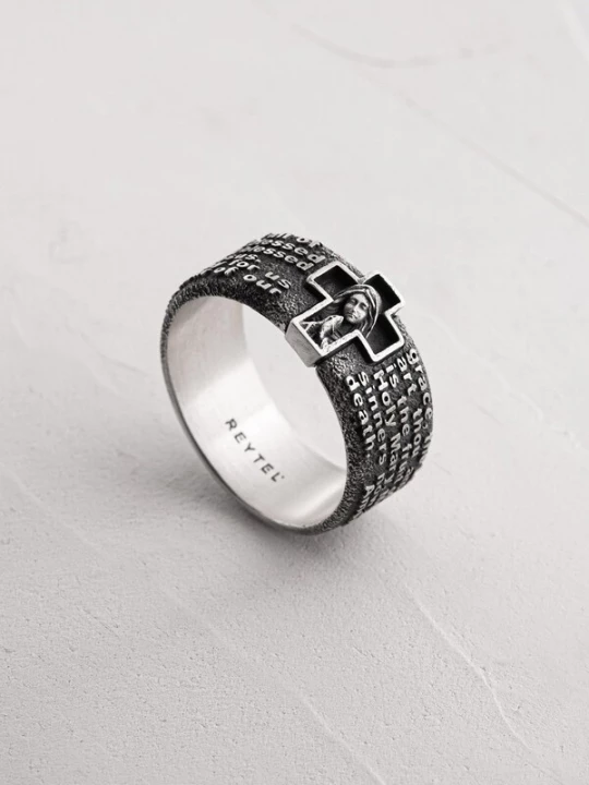 Foto van product REYTEL Ring 'PRAYER TO HAIL M' zilver