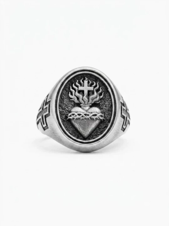 Foto van product REYTEL Ring 'SACRED HEART' zilver